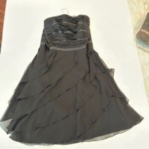 WhiteHouse BlackMarket - angled tier layer Black Cocktail dress